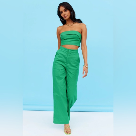 Princess Polly Pants - Green Two-Piece Set